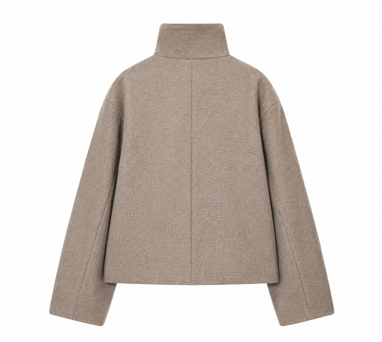 Élodie Funnel Coat – Taupe