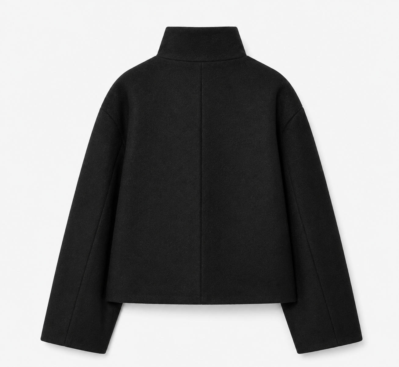 Élodie Funnel Coat – Black
