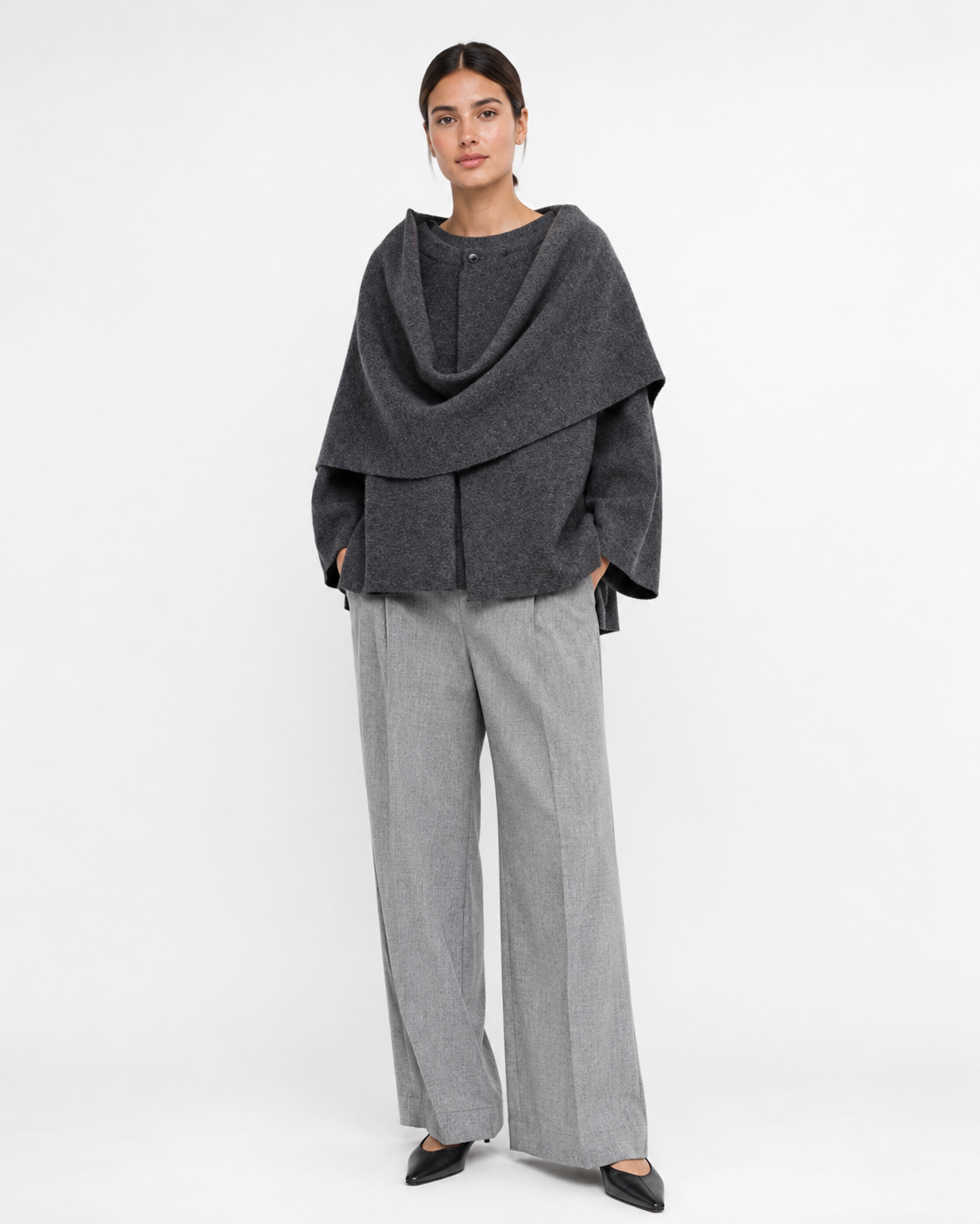 Noémie Scarf Knit – Grijs
