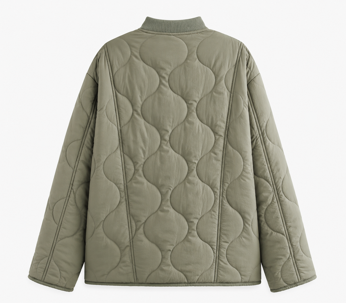 Mila Quilted Jacket – Army Green