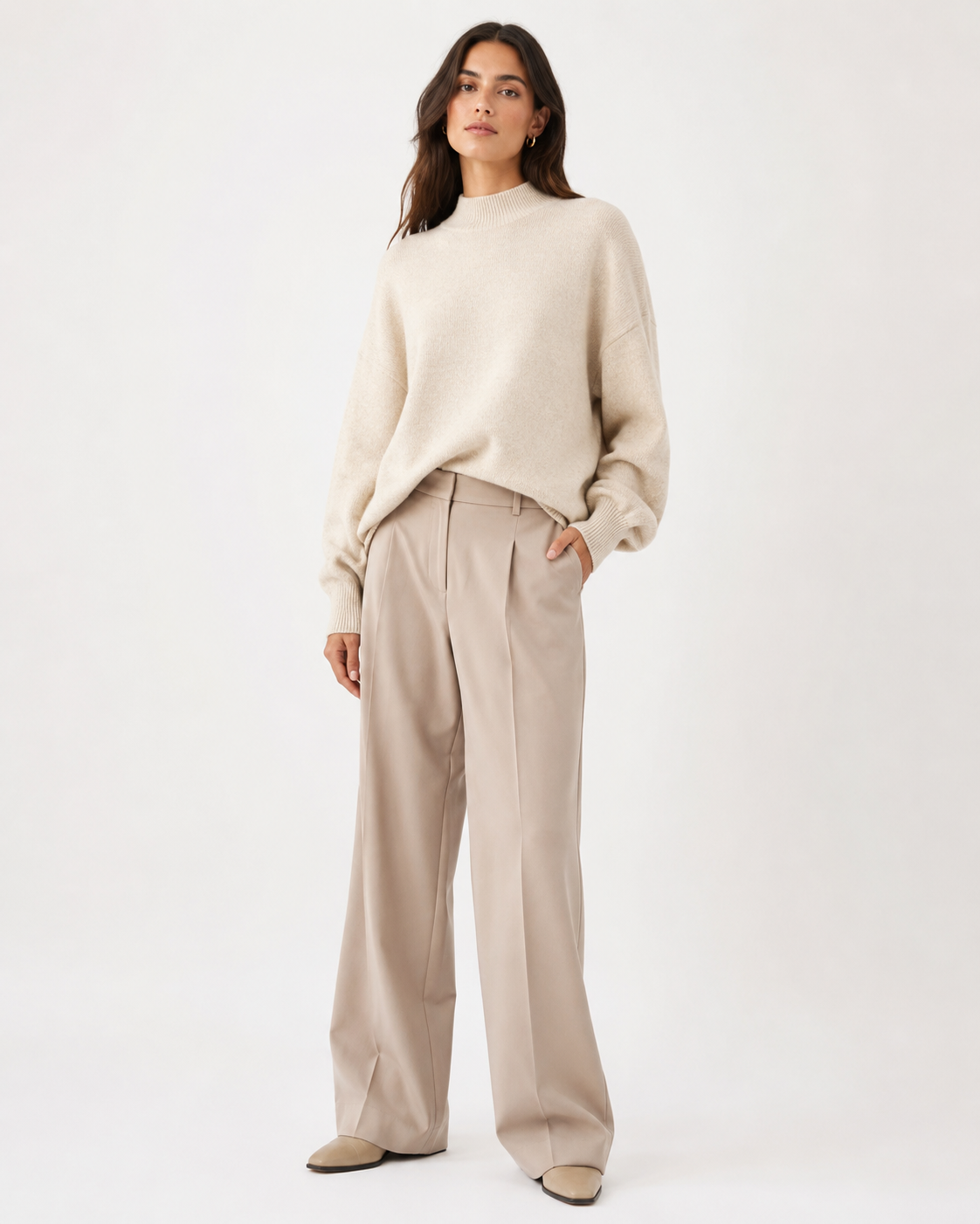 Amélie Relaxed Knit – Beige