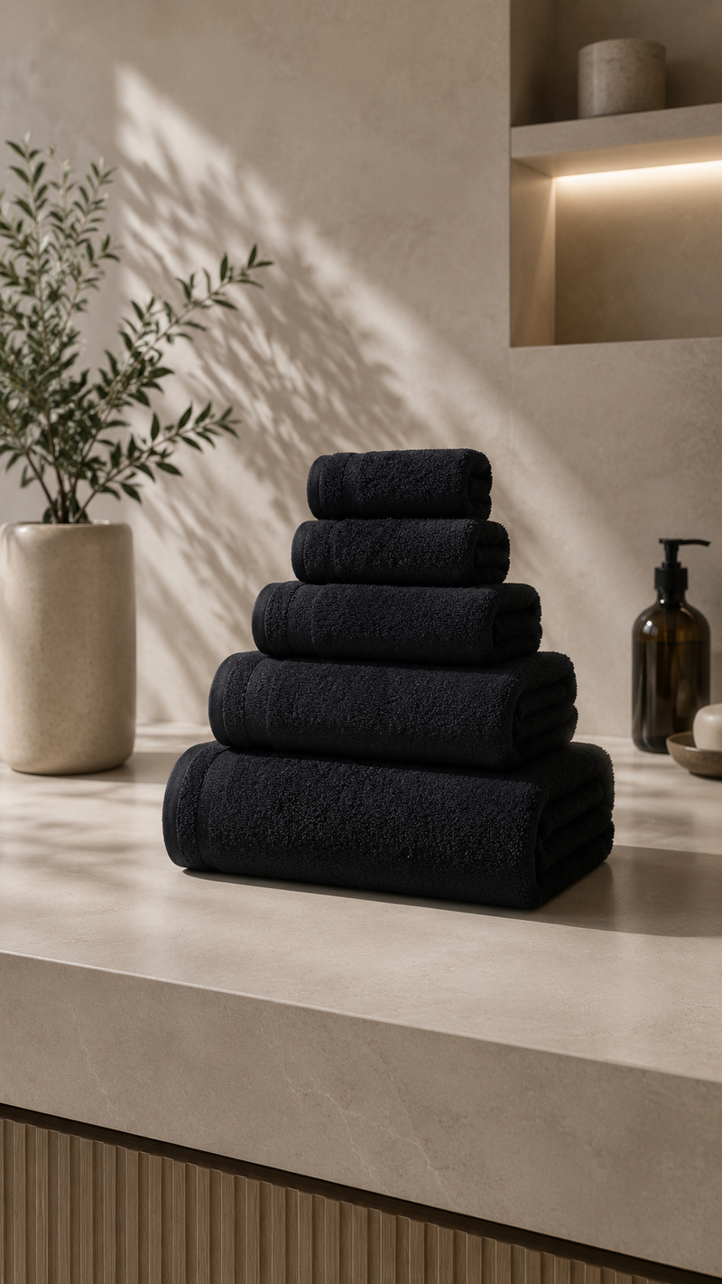 Maison™ Luxe Handdoek - Zwart